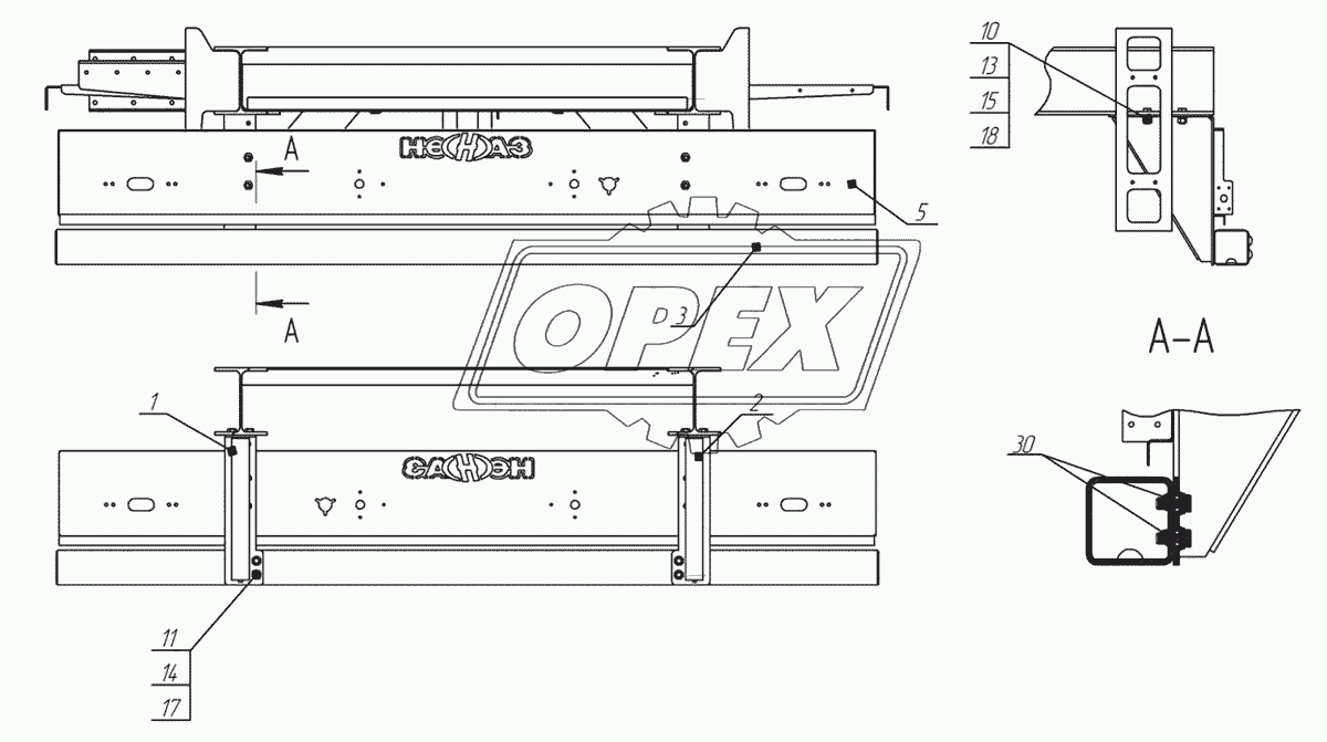 96896-2804015 Установка заднего буфера