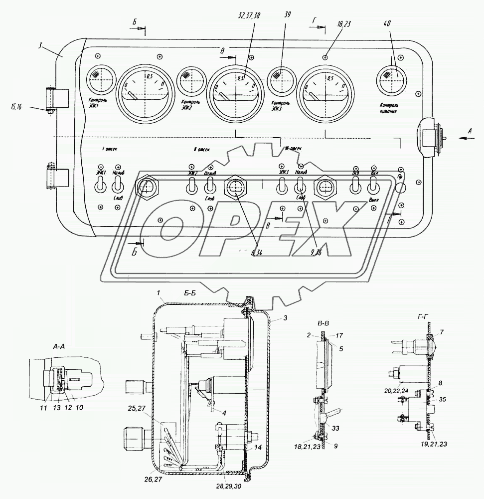 Щиток приборов 9693-3718400