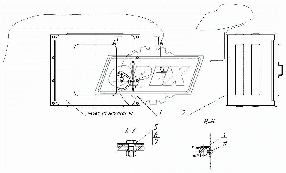 96931-8027010-02 Установка шкафа арматурного