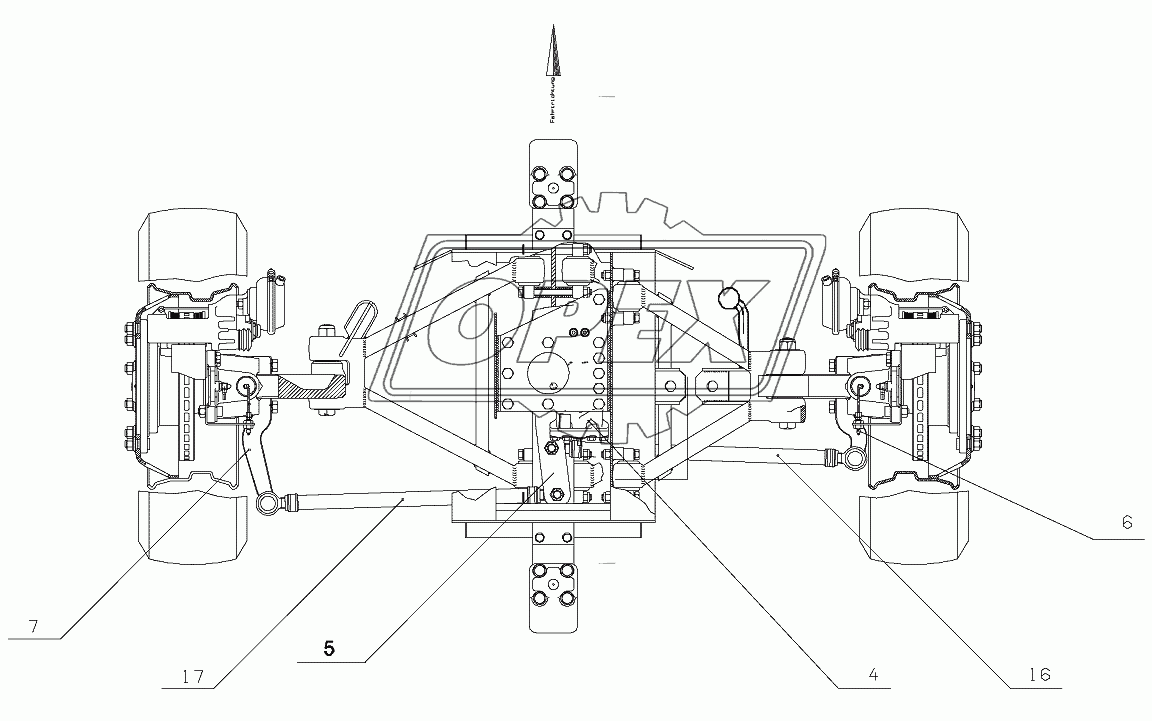 STEERING MECHANICS FRONT AXLE