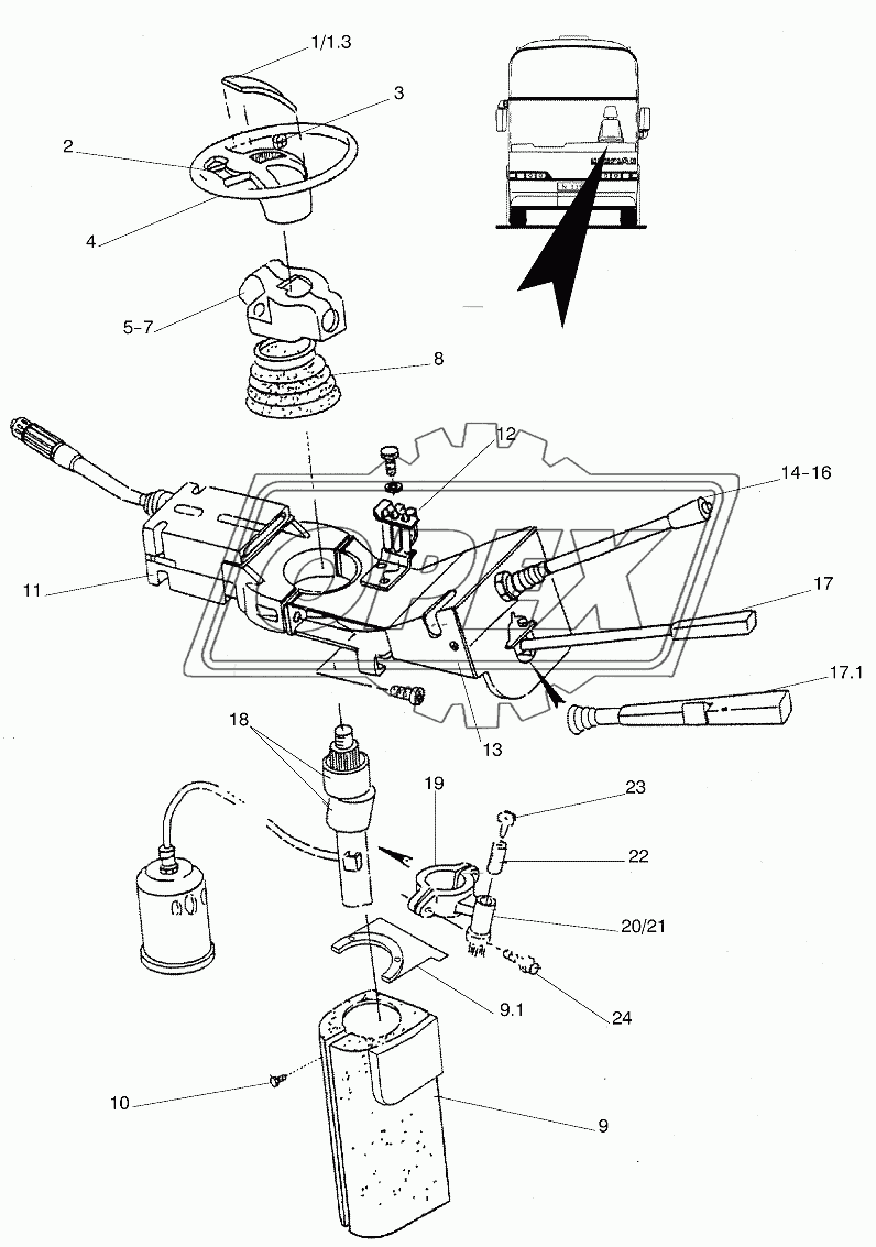 DRIVER'S PLACE (STEERING WHEEL)