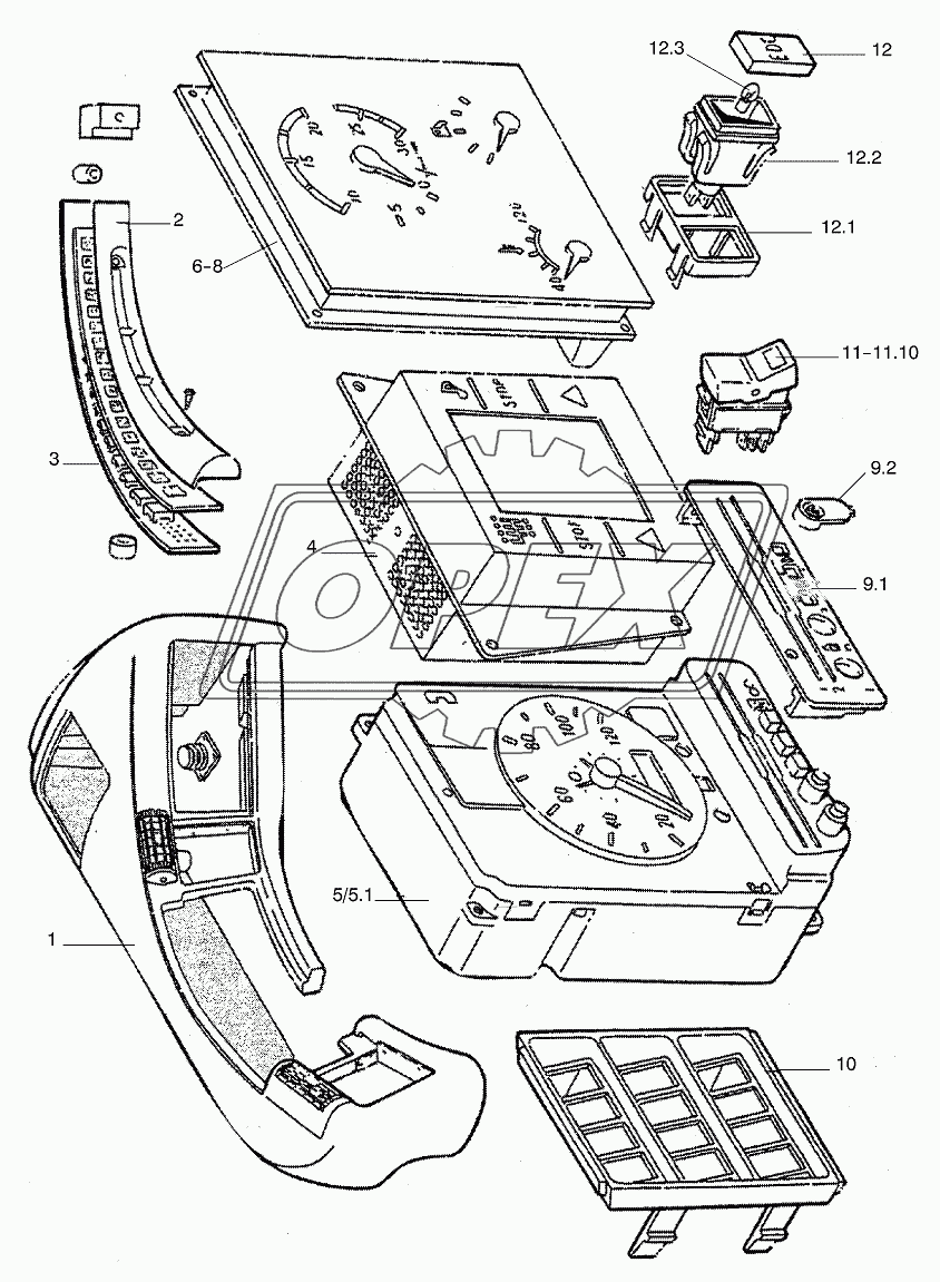 INSTRUMENTS FOR DASH BOARD LE
