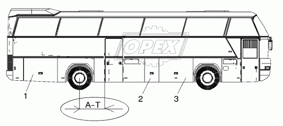 FLAPS RIGHT version: N116/2, DB, A-T=2150 MM, AUXILIARY FUELTANK+TOILET AT ENTRANCE