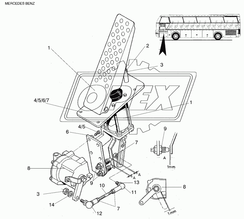 ACCELERATOR PEDAL AND PARTS Motor-MB