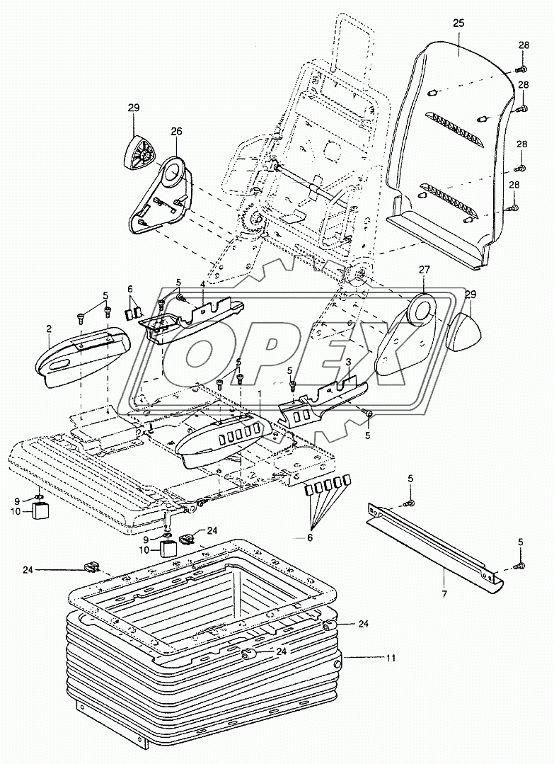 DRIVERS SEAT PLASTIC COVERS AND COVER FASTENING