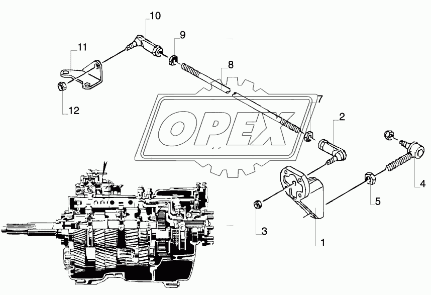 SUPPORT Getriebe 6S-1600