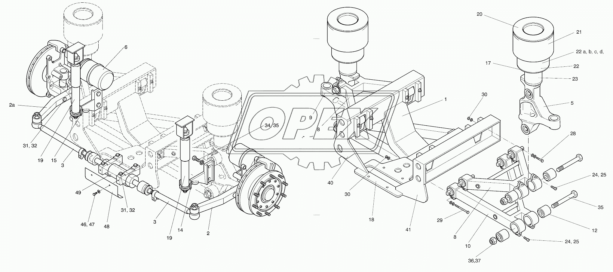 TRAILING AXLE 1