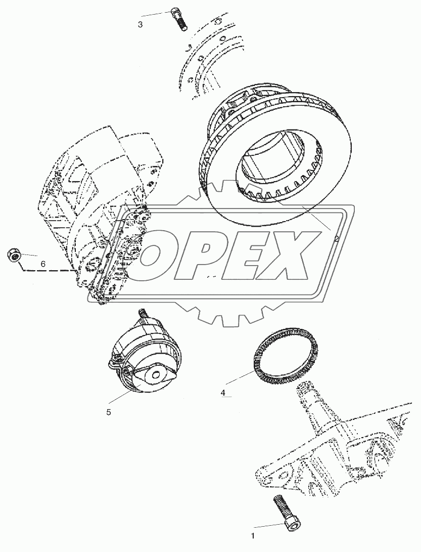 DISK BRAKE CASTER AXLE version: ZF4474085033 1