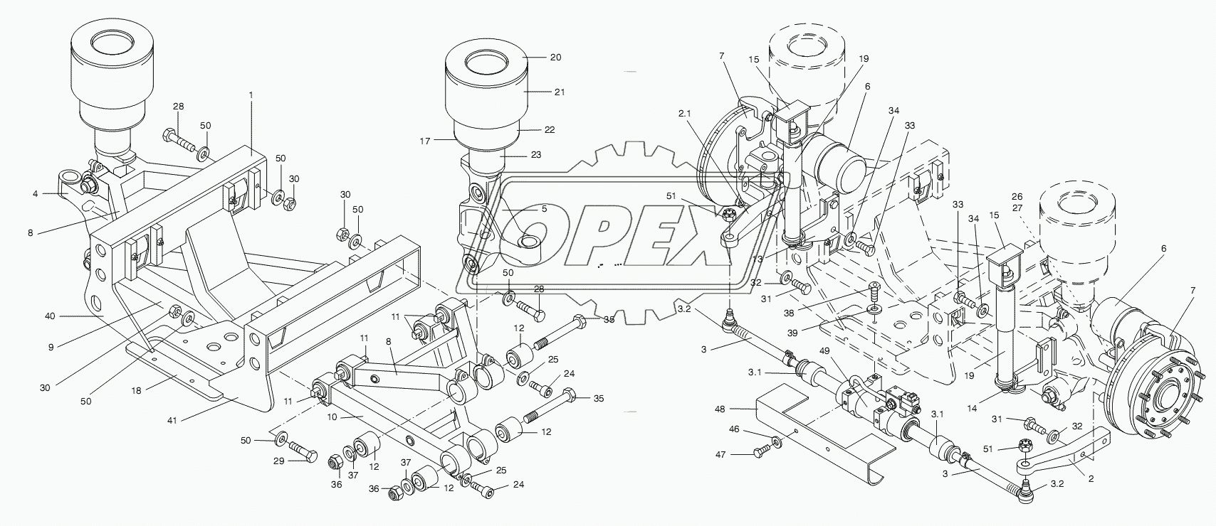 TRAILING AXLE 3