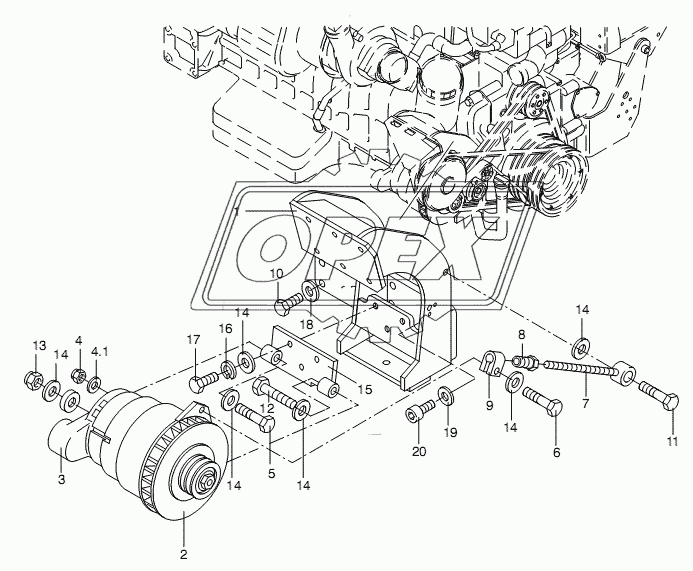 ALTERNATOR BRACKET LEFT 2
