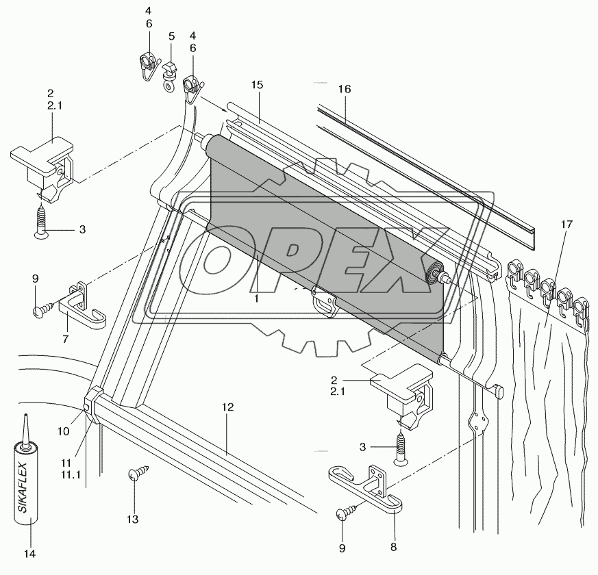 SIDE WINDOW ROLLER BLIND/ CURTAIN