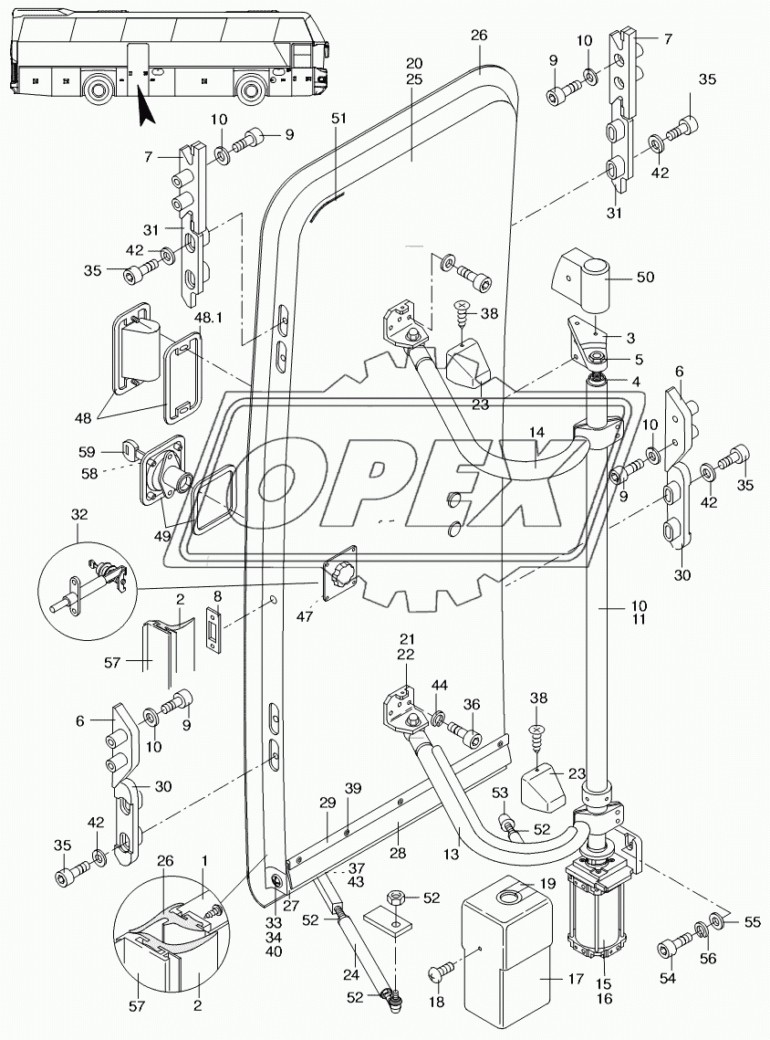 OUTWARD-SWINGING DOOR REAR 1