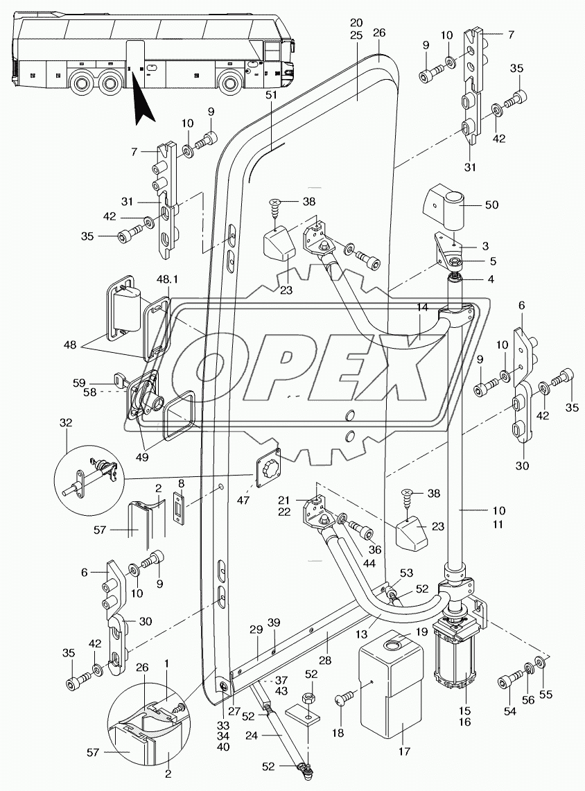 OUTWARD-SWINGING DOOR REAR 2