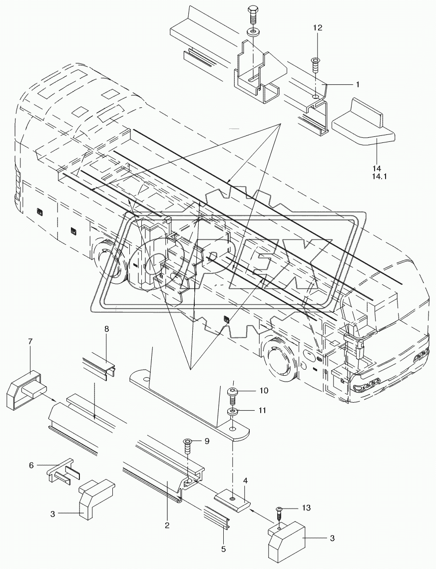 SEAT RAIL 1