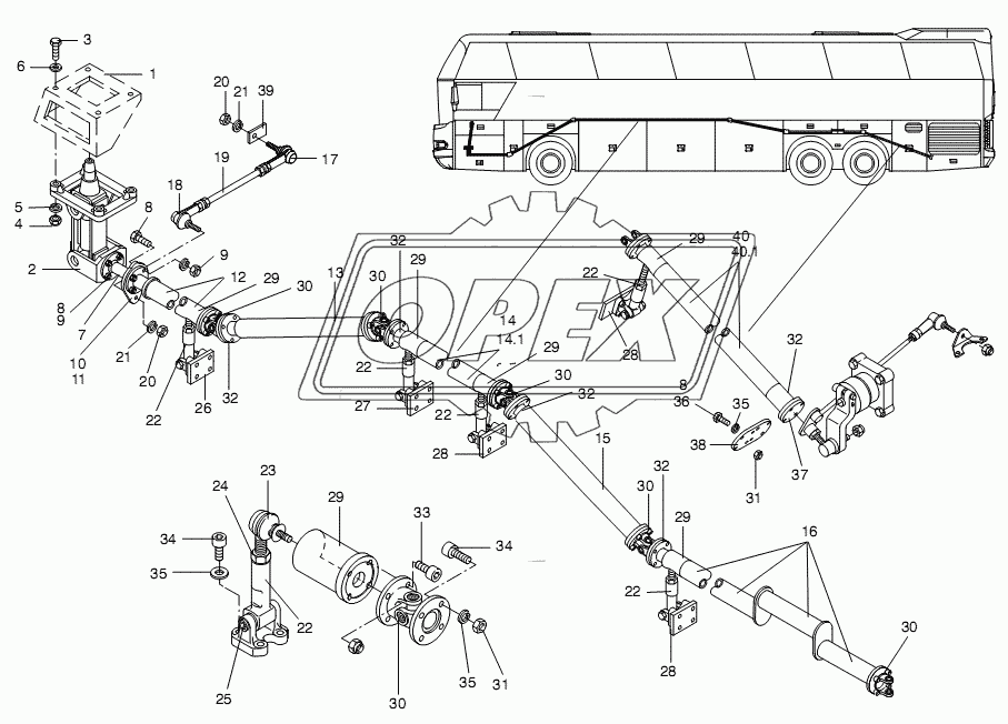 SELECTOR SHAFT AND PARTS 2