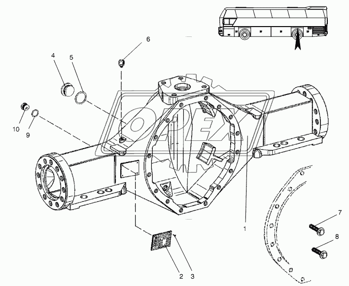 REAR AXLE PARTS CASING