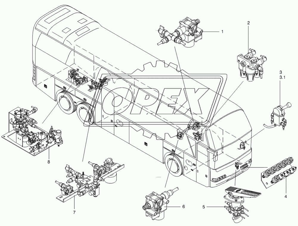 BRAKE VALVE ZF - AXLE 3