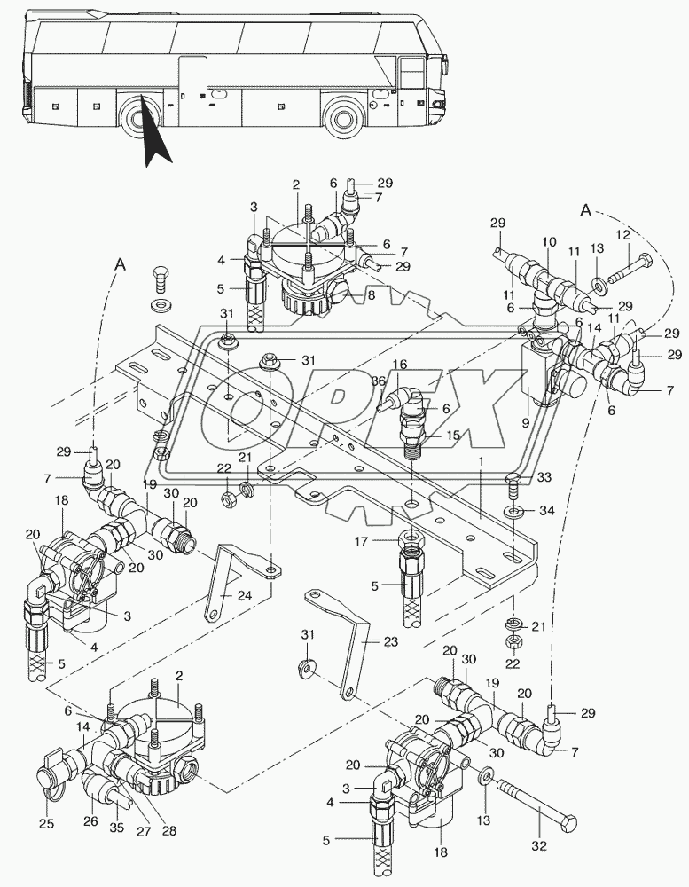 BRAKE VALVE ZF - AXLE 10