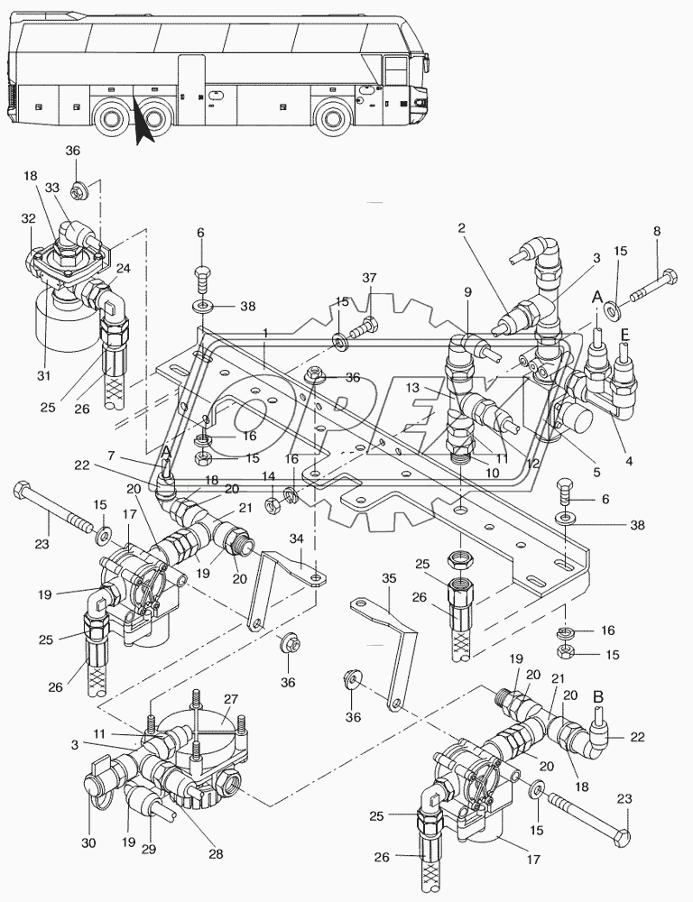 BRAKE VALVE ZF - AXLE 11