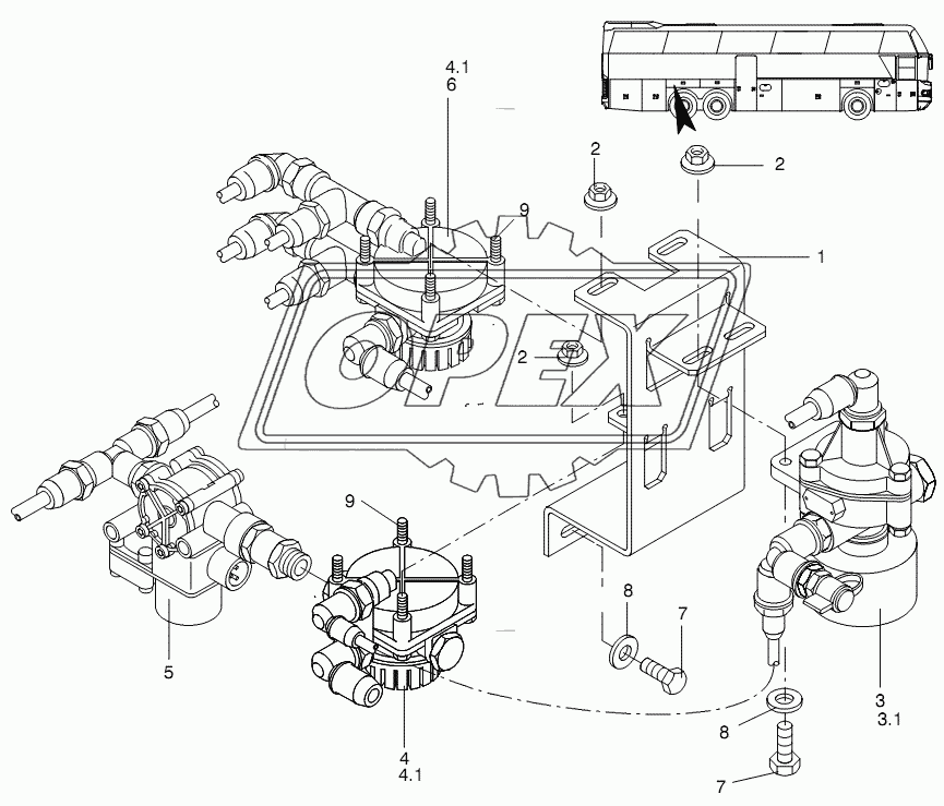 BRAKE VALVE ZF - AXLE 12