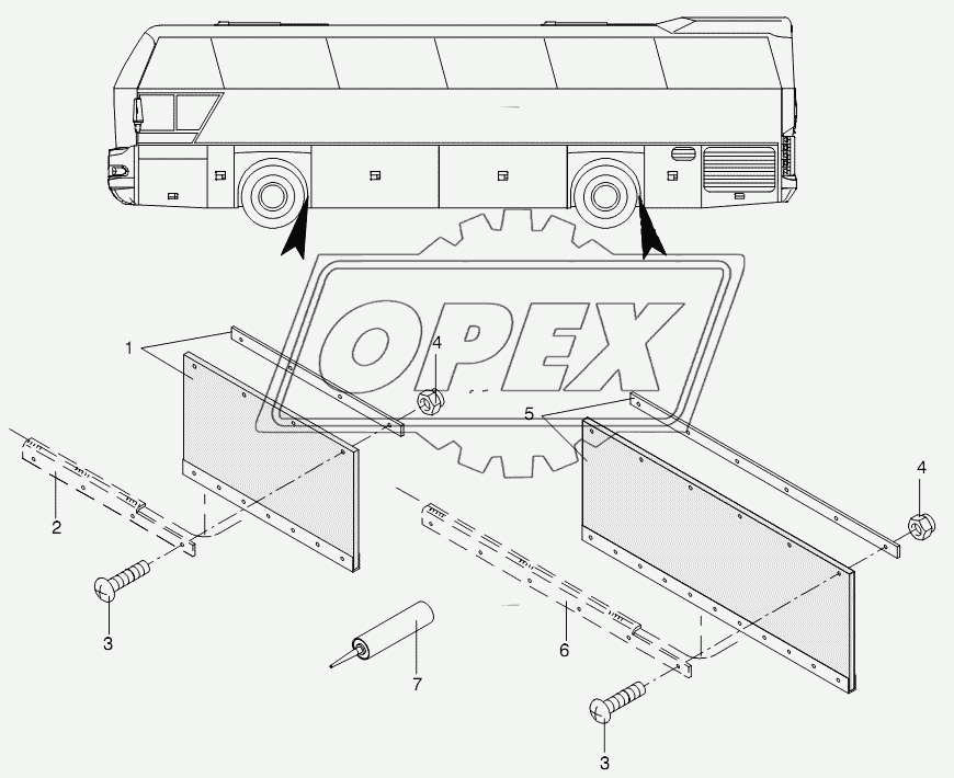 SHEETMETAL DRIVER, MUD FLAP 1