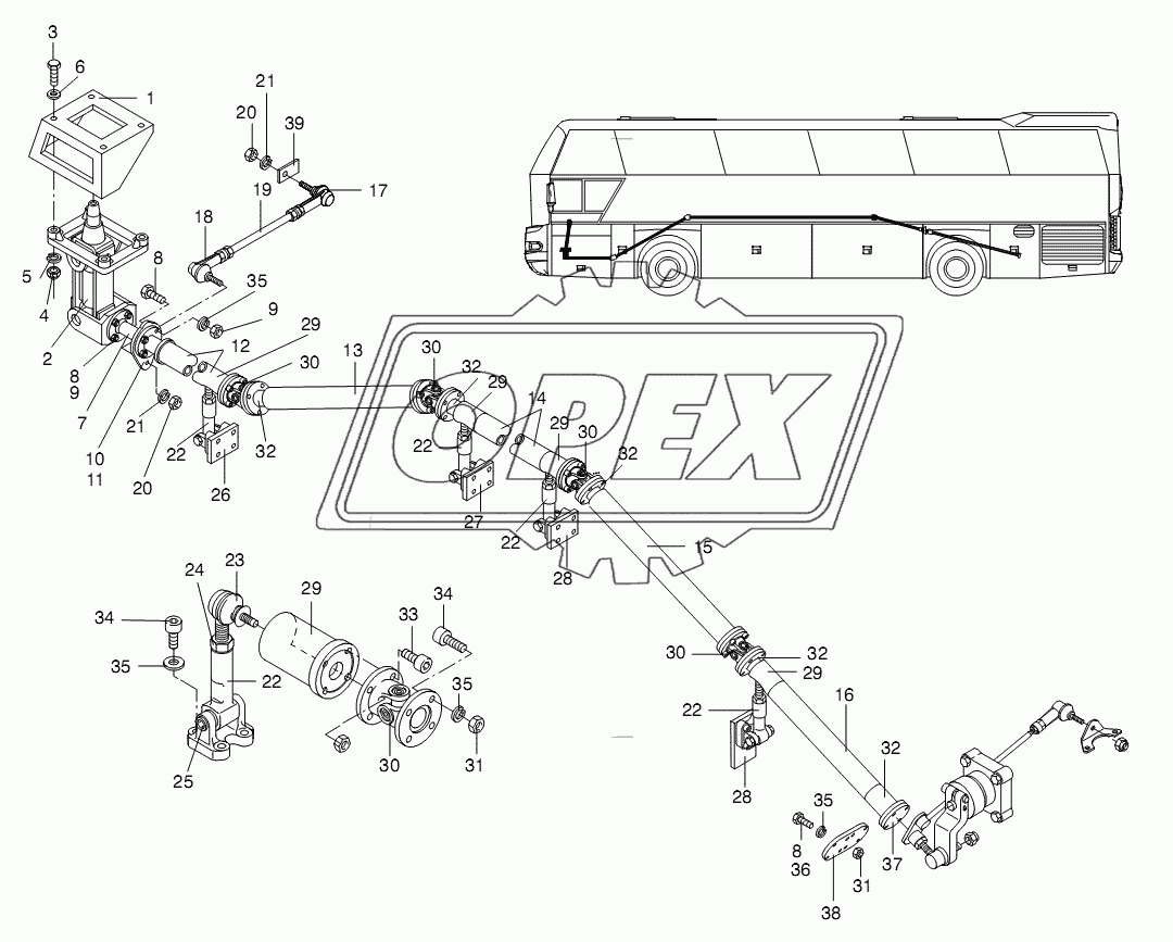 SELECTOR SHAFT AND PARTS 2