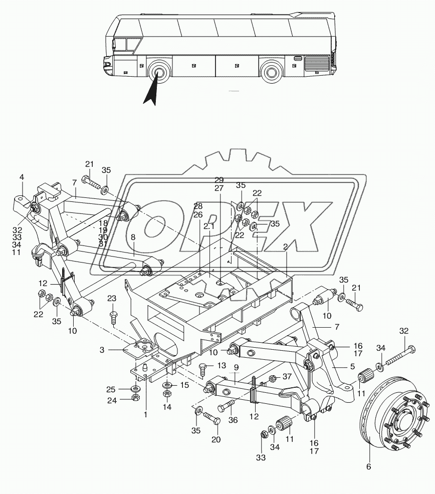 FRONT AXLE PARTS 1