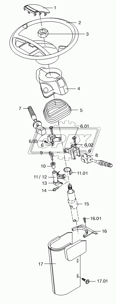 STEARING WHEEL AND COVERING 1