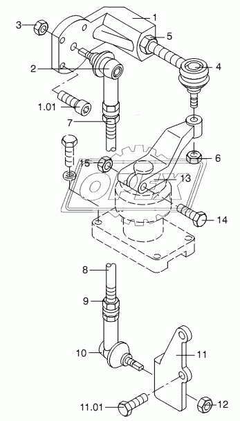 SELECTOR SHAFT AND PARTS 1