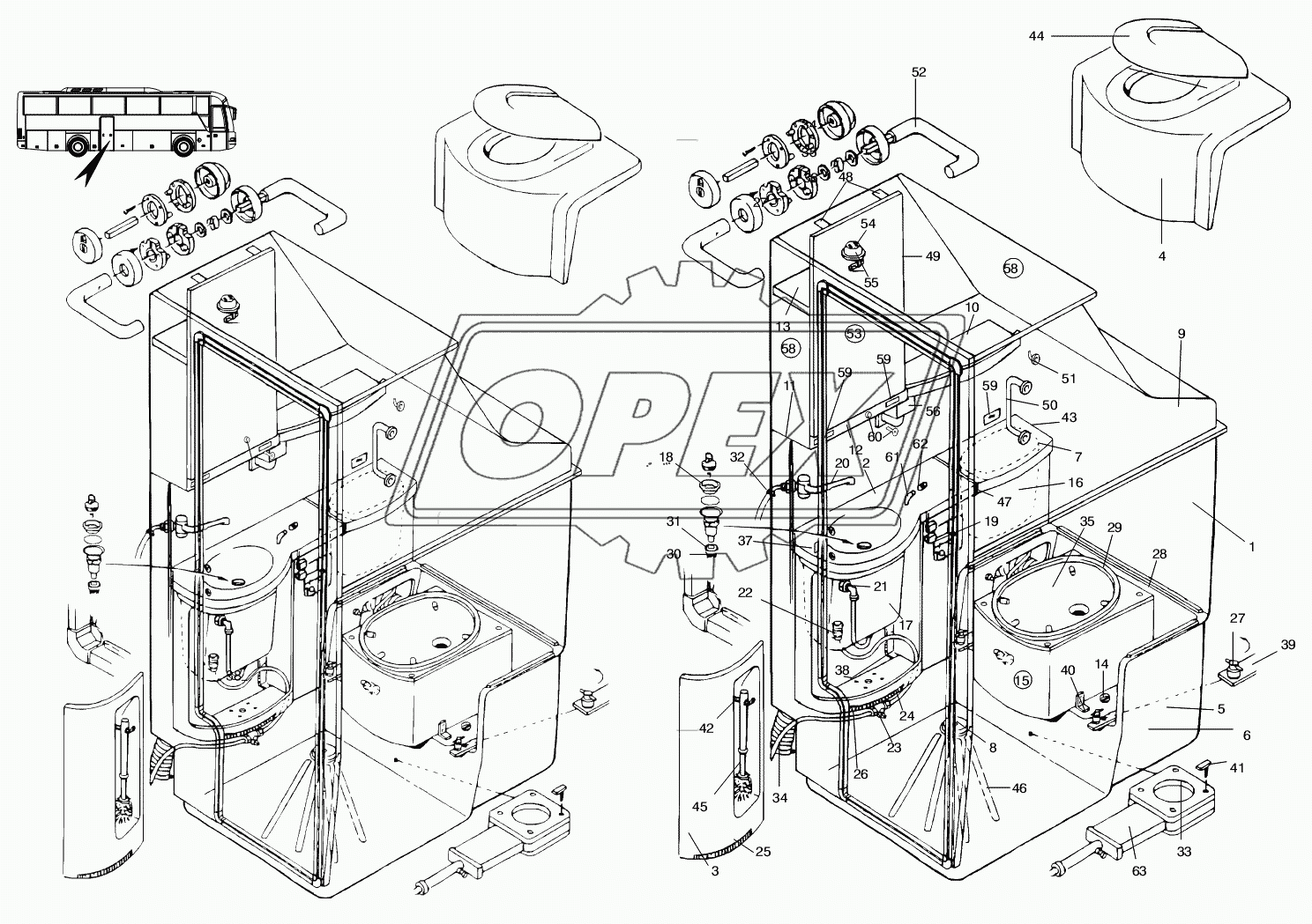 TOILET - DETAIL PARTS 2