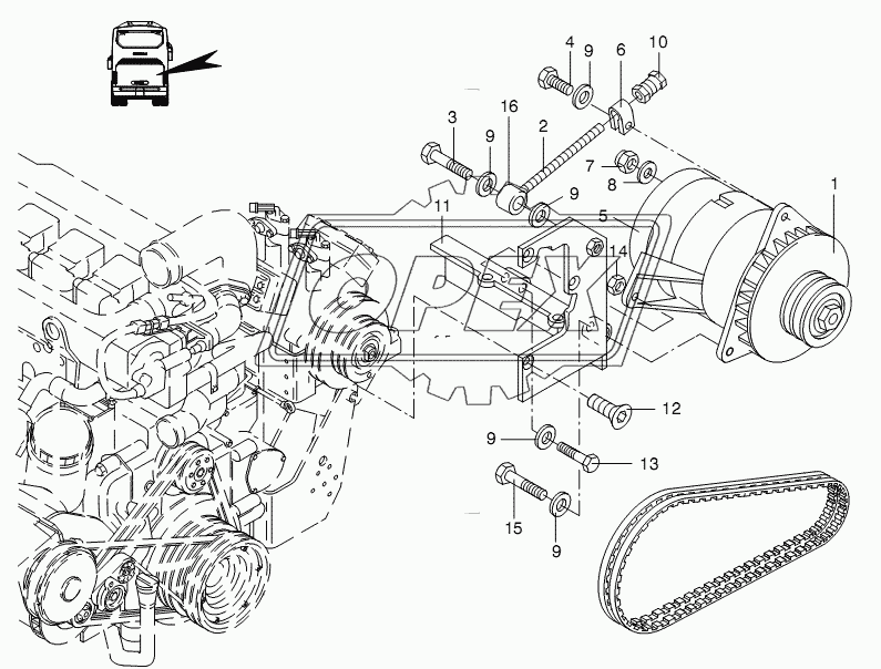 ALTERNATOR BRACKET 1