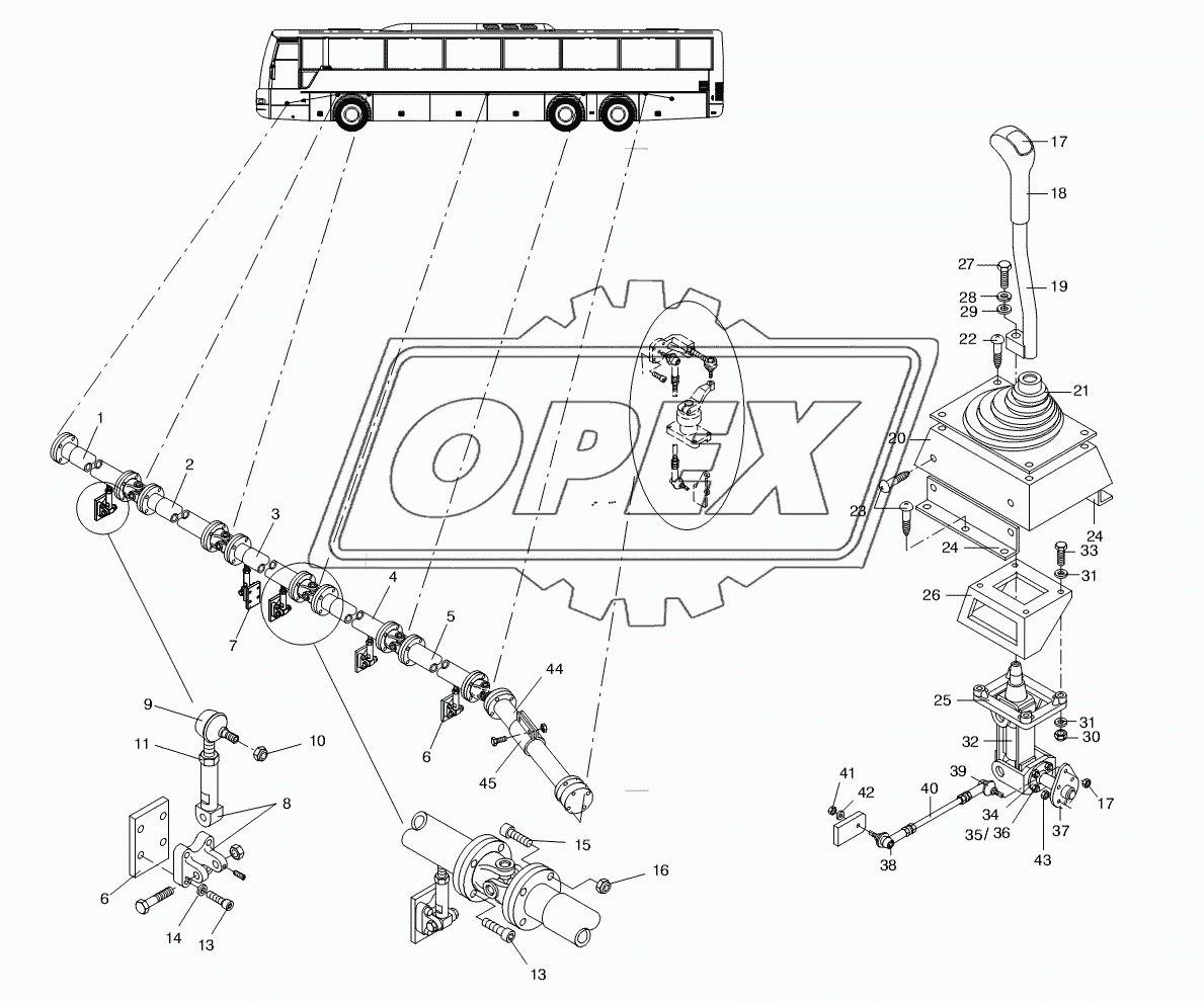 SELECTOR SHAFT AND PARTS