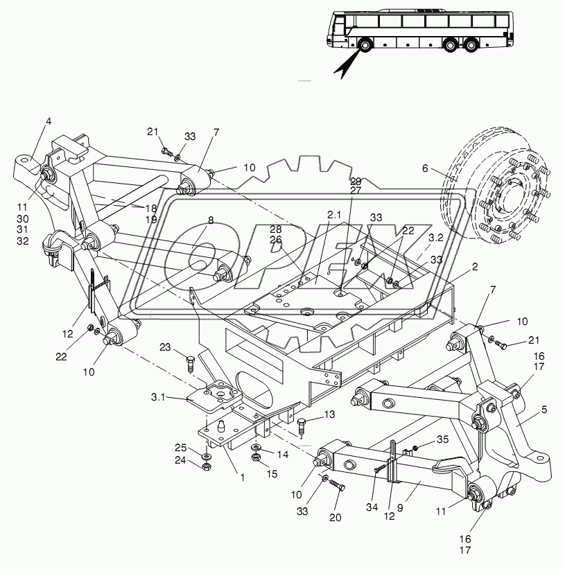 FRONT AXLE PARTS 1