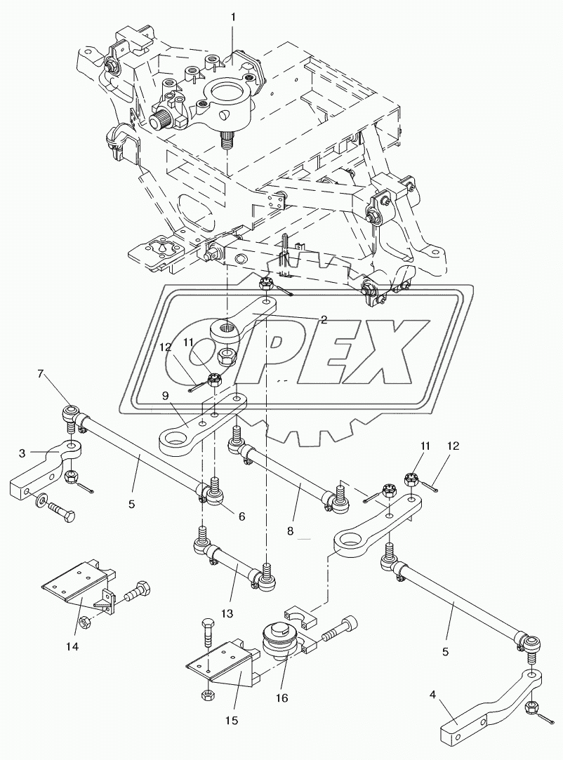 STEERING MECHANICS FRONT AXLE 1