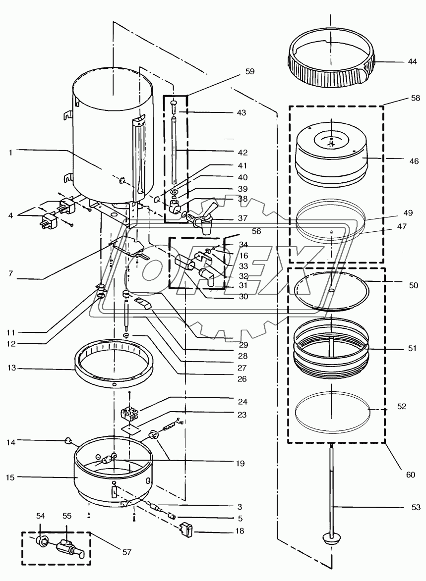 COFFEE - MACHINE TM40 SPARE PARTS