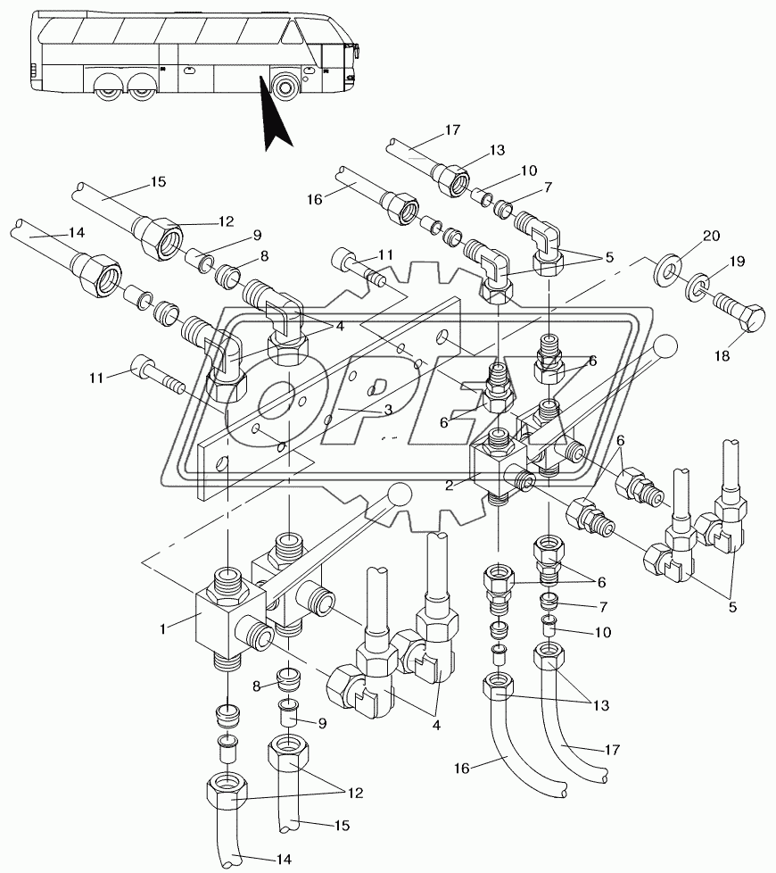 CHANGE OVER COCK AUX. FUEL TANK