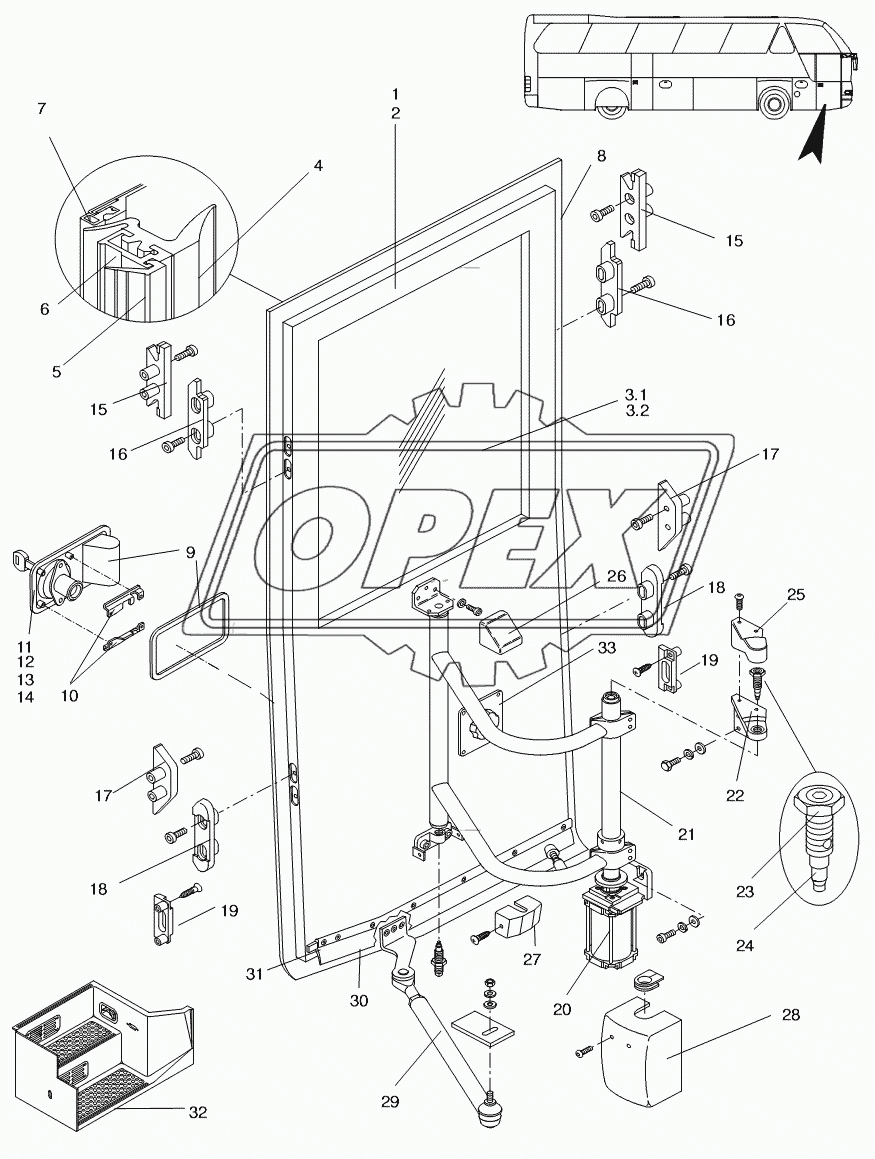 OUTWARD-SWINGING DOOR FRONT LH 1
