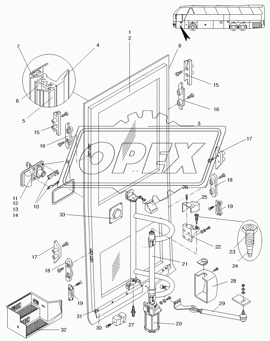 OUTWARD-SWINGING DOOR FRONT RH 3