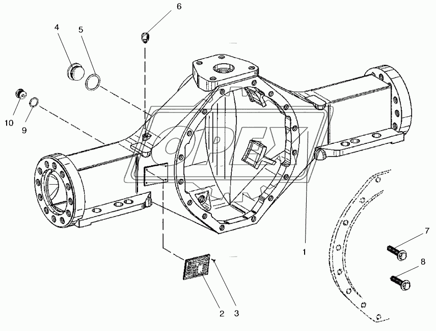 REAR AXLE PARTS CASING