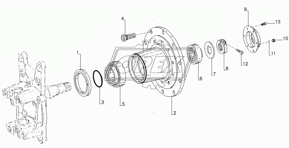 CASTER AXLE PARTS 1