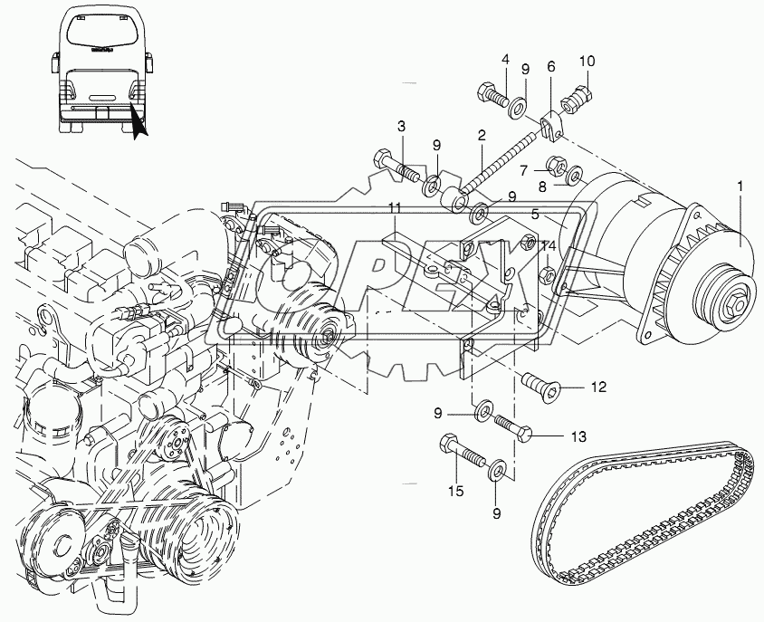 ALTERNATOR BRACKET 1