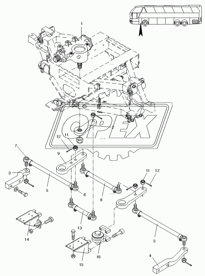 STEERING MECHANICS FRONT AXLE 2
