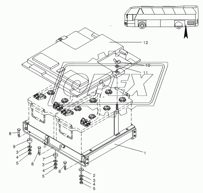 BATTERY MOUNTING 1