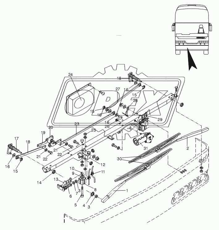 WIPER SYSTEM BOTTOM