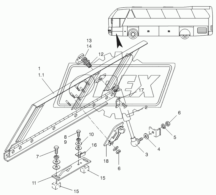 SERVICE FLAP FRONT RIGHTHANDED