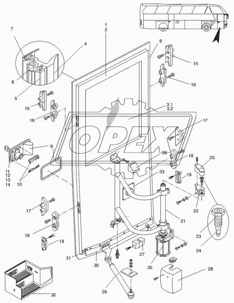 OUTWARD-SWINGING DOOR FRONT LH 1