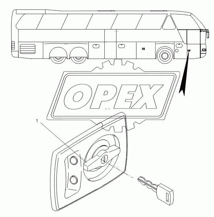 OUTSIDE HINGED DOOR LATCH