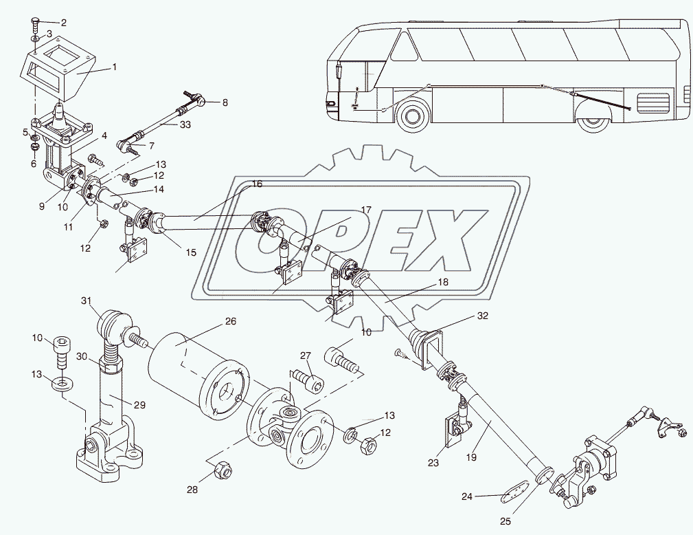 SELECTOR SHAFT AND PARTS