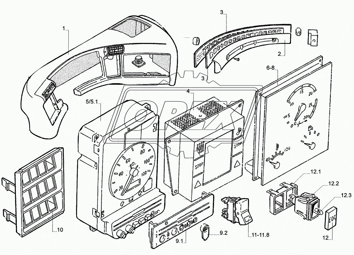 INSTRUMENTS FOR DASH BOARD LE