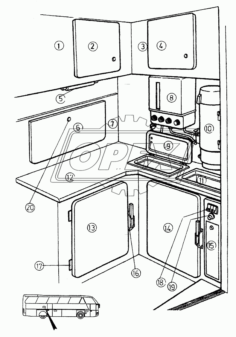 KITCHEN WITH FRIDGE